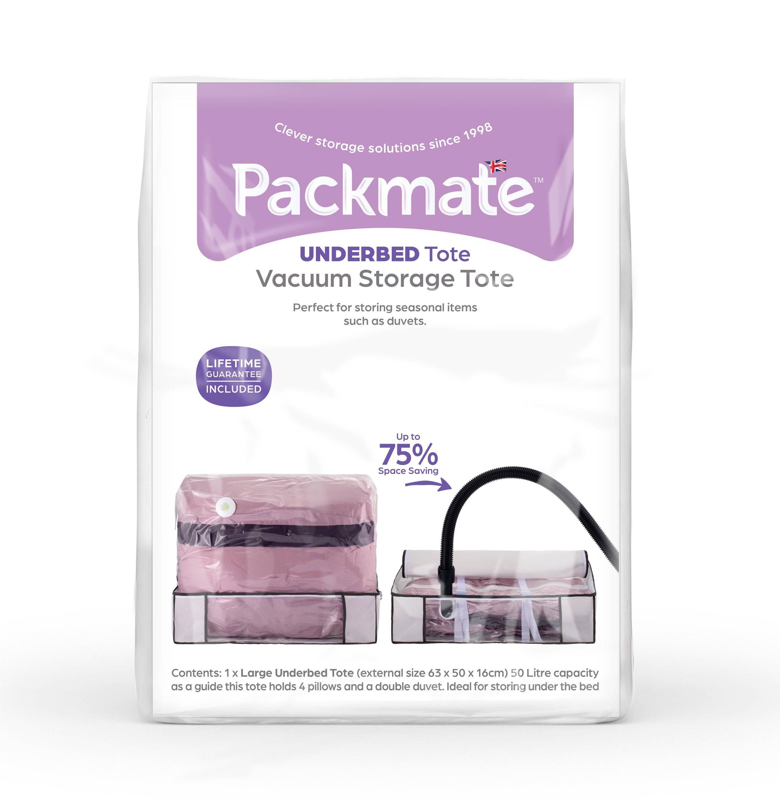 Large Underbed Vacuum Storage Tote