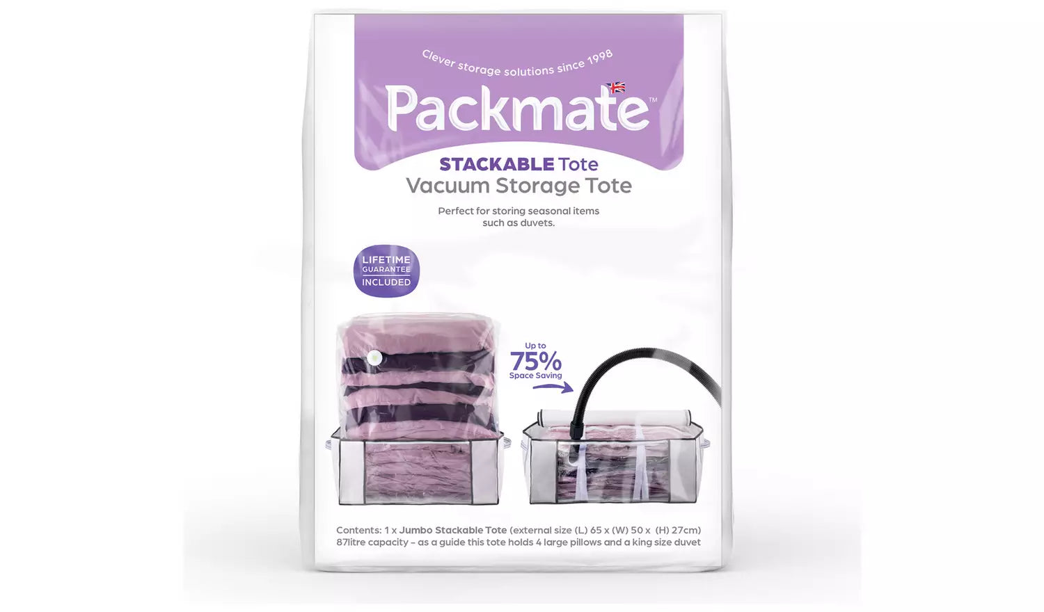 Jumbo Vacuum Storage Tote