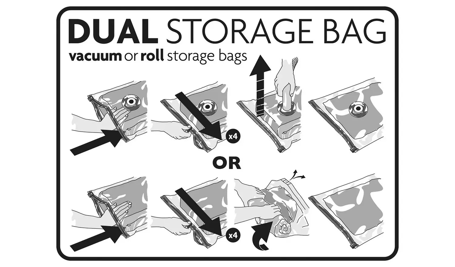 6pc Travel/Vacuum Storage Bag Set